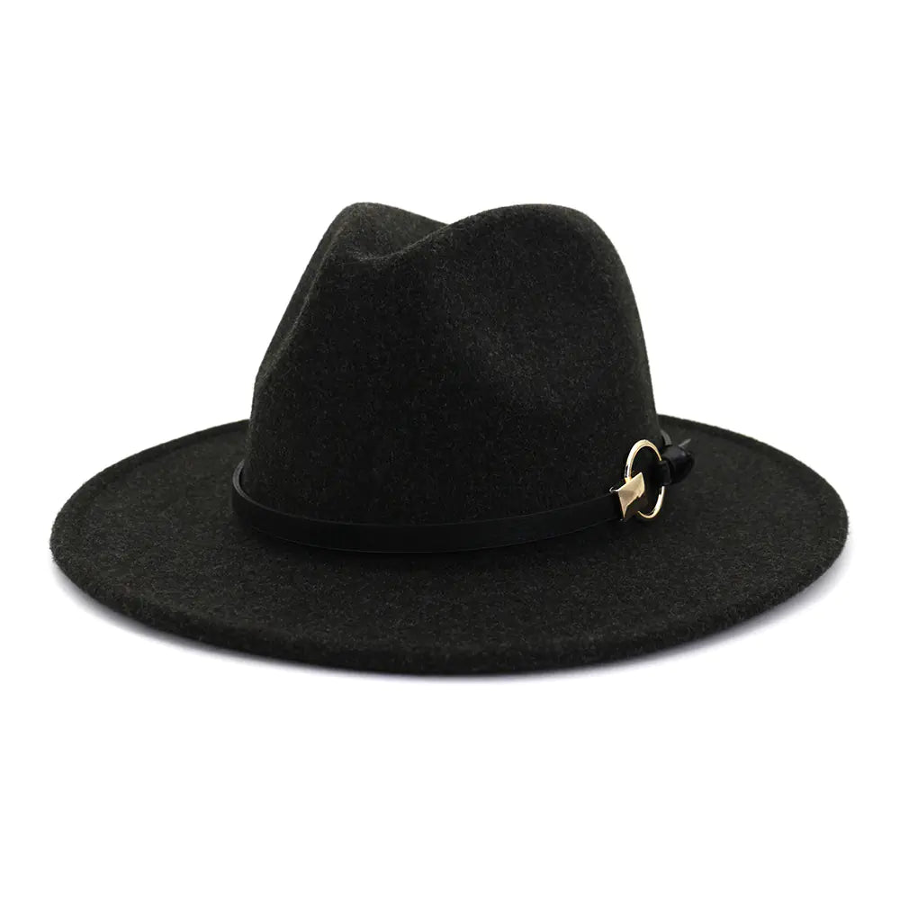 Fashionable Wide Brim Jazz Hat for Men - Wool