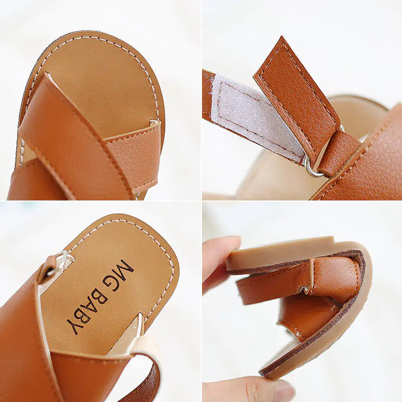 Kids' Summer Non-Slip Cross Sandals with Velcro