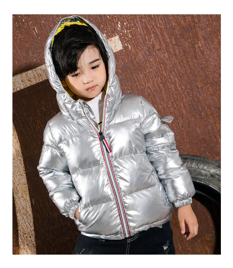Shiny Down Jacket for Kids - Winter Outerwear